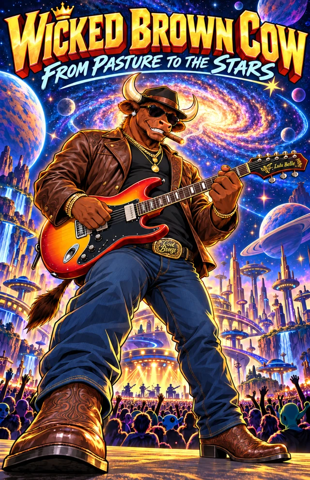 Wicked Brown Cow: From Pasture to the Stars comic cover
